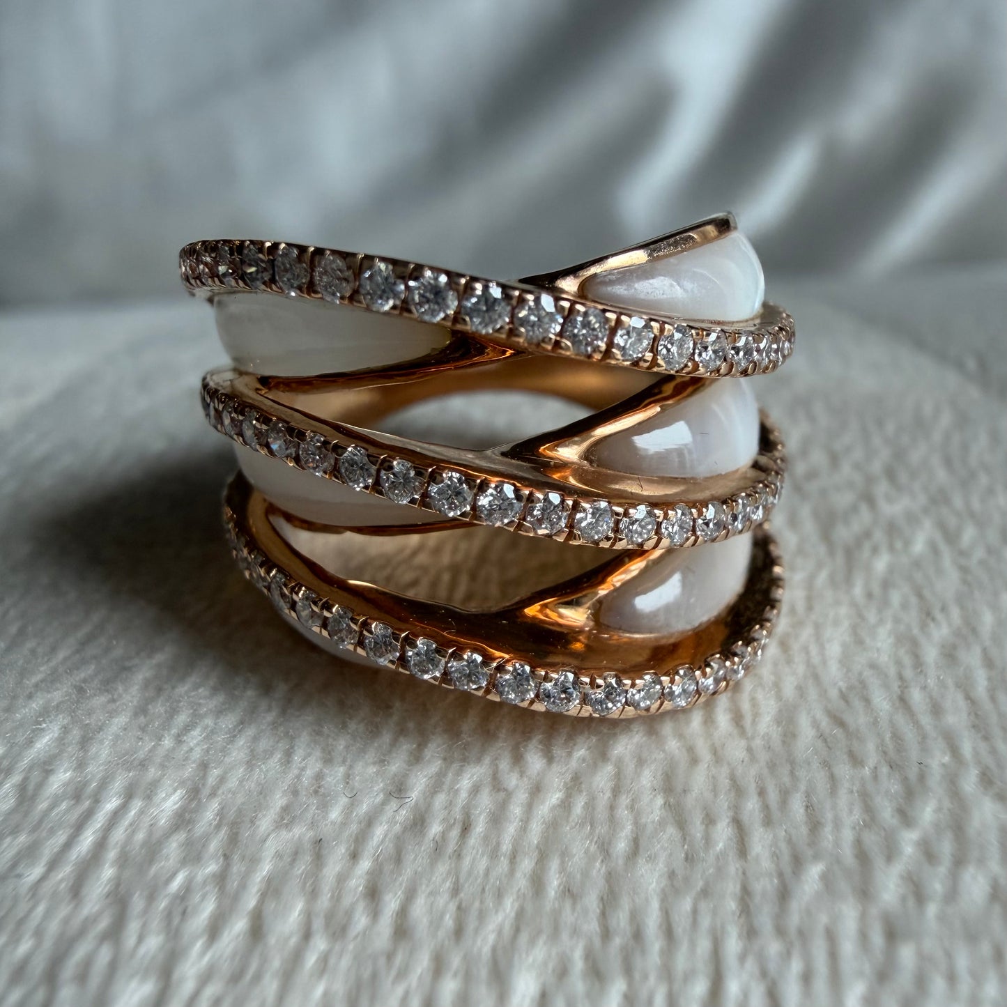 Cascade Mother of Pearl Ring