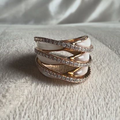 Cascade Mother of Pearl Ring